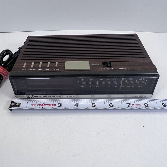Emerson Other Vtg Emerson Digital Clock Fmam Radio Model Red551